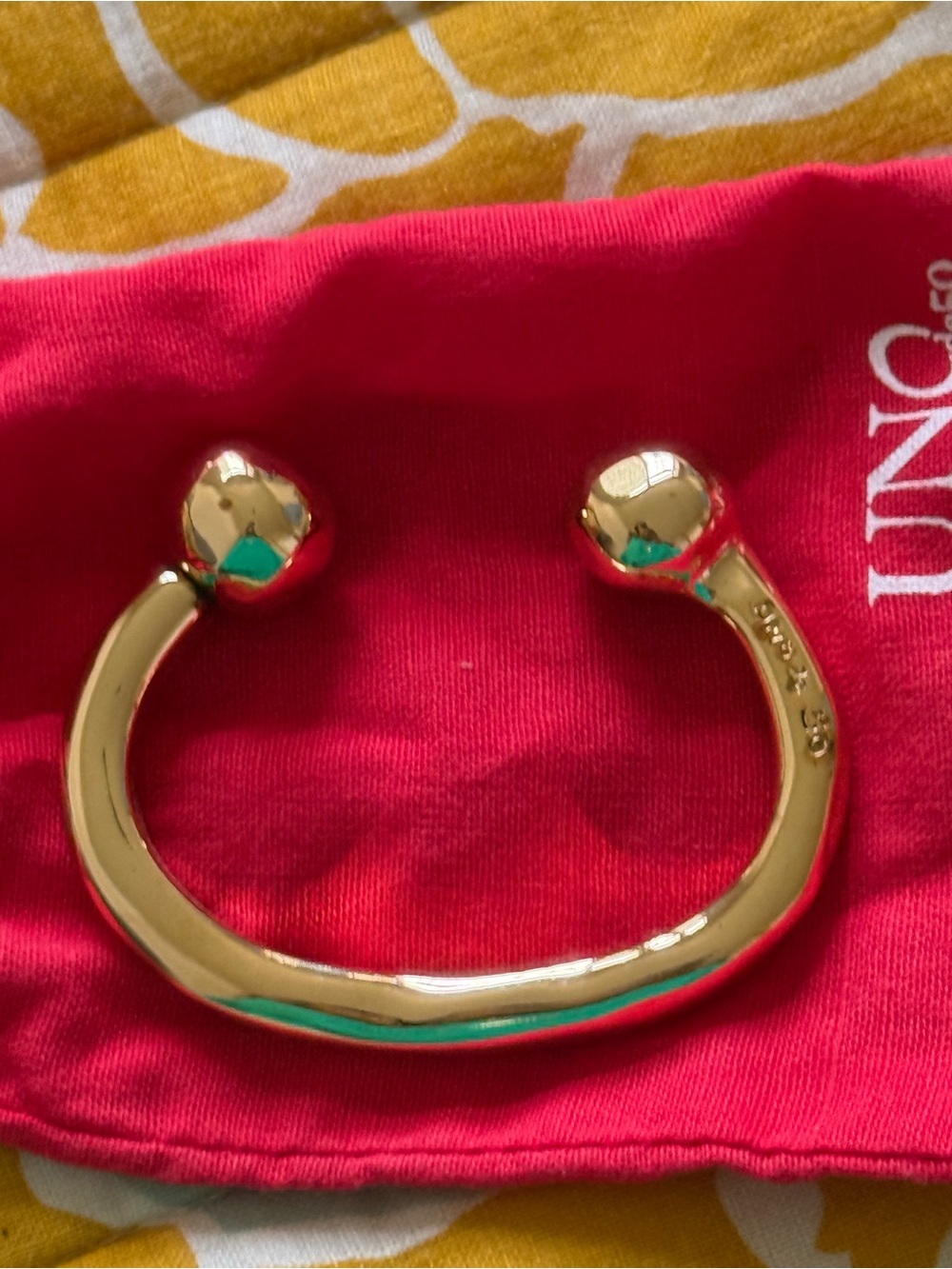 UNO de 50 Zen Open Cuff Bracelet with Ball Ends